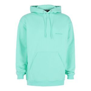 Balenciaga Embroidered Logo Hoodie Green Mens